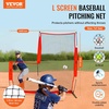 image:imageVEVOR Batting Screen  Baseball amp Softball Protector with Carry Bag amp Ground Stakes Pitching Net for Pitchers Protection7x7 ft