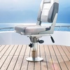 image:imageVEVOR Boat Seat Pedestal Adjustable Height from 1339 to 192 Inches Aluminum Alloy Boat Chair Base with Slide 5inch Sliding Travel Locking Design Ideal for Fishing and Boating EnthusiastsPedestal and Slide