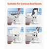 image:imageVEVOR Boat Seat Pedestal Adjustable Height from 1339 to 192 Inches Aluminum Alloy Boat Chair Base with Slide 5inch Sliding Travel Locking Design Ideal for Fishing and Boating EnthusiastsFore  Aft Slide