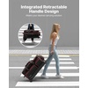 image:imageVEVOR Bowling Ball Bag 3 Ball Double Roller Bowling Bag with Wheels Featuring a Separate Compartment for Shoes Up To US Size 16 amp Oversized Accessory Pocket Retractable Handle Extends to 4134 inBlackred