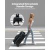 image:imageVEVOR Bowling Ball Bag 3 Ball Double Roller Bowling Bag with Wheels Featuring a Separate Compartment for Shoes Up To US Size 16 amp Oversized Accessory Pocket Retractable Handle Extends to 4134 inBlackblue