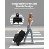 image:imageVEVOR Bowling Ball Bag 3 Ball Double Roller Bowling Bag with Wheels Featuring a Separate Compartment for Shoes Up To US Size 16 amp Oversized Accessory Pocket Retractable Handle Extends to 4134 inBlack