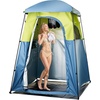 image:imageVEVOR Camping Shower Tent 1 Room Portable Privacy Tent Changing Room with Ground Stakes Ropes Carry Bag and Steel Poles 200D Oxford Fabric with Silver Coating for Camping Beach FishingGreen  Blue