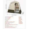 image:imageVEVOR Camping Shower Tent 1 Room Portable Privacy Tent Changing Room with Ground Stakes Ropes Carry Bag and Steel Poles 200D Oxford Fabric with Silver Coating for Camping Beach FishingKhaki