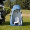image:imageVEVOR Camping Shower Tent 1 Room Portable Privacy Tent Changing Room with Ground Stakes Ropes Carry Bag and Steel Poles 200D Oxford Fabric with Silver Coating for Camping Beach FishingBlue