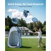 image:imageVEVOR Camping Shower Tent 1 Room Portable Privacy Tent Changing Room with Ground Stakes Ropes Carry Bag and Steel Poles 200D Oxford Fabric with Silver Coating for Camping Beach FishingBlue