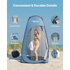 image:imageVEVOR Camping Shower Tent 1 Room Portable Privacy Tent Changing Room with Ground Stakes Ropes Carry Bag and Steel Poles 200D Oxford Fabric with Silver Coating for Camping Beach FishingBlue