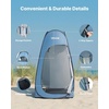 image:imageVEVOR Camping Shower Tent 1 Room Portable Privacy Tent Changing Room with Ground Stakes Ropes Carry Bag and Steel Poles 200D Oxford Fabric with Silver Coating for Camping Beach FishingBlue