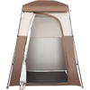 image:imageVEVOR Camping Shower Tent 1 Room Portable Privacy Tent Changing Room with Ground Stakes Ropes Carry Bag and Steel Poles 200D Oxford Fabric with Silver Coating for Camping Beach FishingKhaki