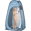 image:imageVEVOR Camping Shower Tent 1 Room Portable Privacy Tent Changing Room with Ground Stakes Ropes Carry Bag and Steel Poles 200D Oxford Fabric with Silver Coating for Camping Beach FishingBlue