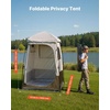 image:imageVEVOR Camping Shower Tent 1 Room Portable Privacy Tent Changing Room with Ground Stakes Ropes Carry Bag and Steel Poles 200D Oxford Fabric with Silver Coating for Camping Beach FishingKhaki