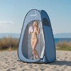 image:imageVEVOR Camping Shower Tent 1 Room Portable Privacy Tent Changing Room with Ground Stakes Ropes Carry Bag and Steel Poles 200D Oxford Fabric with Silver Coating for Camping Beach FishingBlue
