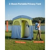 image:imageVEVOR Camping Shower Tent 1 Room Portable Privacy Tent Changing Room with Ground Stakes Ropes Carry Bag and Steel Poles 200D Oxford Fabric with Silver Coating for Camping Beach FishingGreen  Blue