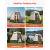 image:imageVEVOR Camping Shower Tent 1 Room Portable Privacy Tent Changing Room with Ground Stakes Ropes Carry Bag and Steel Poles 200D Oxford Fabric with Silver Coating for Camping Beach FishingKhaki