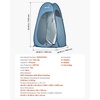 image:imageVEVOR Camping Shower Tent 1 Room Portable Privacy Tent Changing Room with Ground Stakes Ropes Carry Bag and Steel Poles 200D Oxford Fabric with Silver Coating for Camping Beach FishingBlue