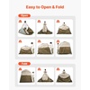 image:imageVEVOR Camping Shower Tent 1 Room Portable Privacy Tent Changing Room with Ground Stakes Ropes Carry Bag and Steel Poles 200D Oxford Fabric with Silver Coating for Camping Beach FishingKhaki