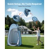 image:imageVEVOR Camping Shower Tent 1 Room Portable Privacy Tent Changing Room with Ground Stakes Ropes Carry Bag and Steel Poles 200D Oxford Fabric with Silver Coating for Camping Beach FishingBlue