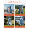 image:imageVEVOR Camping Shower Tent 1 Room Portable Privacy Tent Changing Room with Ground Stakes Ropes Carry Bag and Steel Poles 200D Oxford Fabric with Silver Coating for Camping Beach FishingBlue