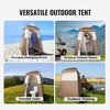 image:imageVEVOR Camping Shower Tent 1 Room Portable Privacy Tent Changing Room with Ground Stakes Ropes Carry Bag and Steel Poles 200D Oxford Fabric with Silver Coating for Camping Beach FishingKhaki