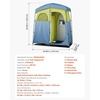 image:imageVEVOR Camping Shower Tent 1 Room Portable Privacy Tent Changing Room with Ground Stakes Ropes Carry Bag and Steel Poles 200D Oxford Fabric with Silver Coating for Camping Beach FishingGreen  Blue
