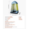 image:imageVEVOR Camping Shower Tent 1 Room Portable Privacy Tent Changing Room with Ground Stakes Ropes Carry Bag and Steel Poles 200D Oxford Fabric with Silver Coating for Camping Beach FishingGreen  Blue