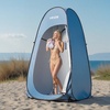 image:imageVEVOR Camping Shower Tent 1 Room Portable Privacy Tent Changing Room with Ground Stakes Ropes Carry Bag and Steel Poles 200D Oxford Fabric with Silver Coating for Camping Beach FishingBlue