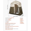 image:imageVEVOR Camping Shower Tent 1 Room Portable Privacy Tent Changing Room with Ground Stakes Ropes Carry Bag and Steel Poles 200D Oxford Fabric with Silver Coating for Camping Beach FishingKhaki