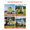 image:imageVEVOR Camping Shower Tent 1 Room Portable Privacy Tent Changing Room with Ground Stakes Ropes Carry Bag and Steel Poles 200D Oxford Fabric with Silver Coating for Camping Beach FishingGreen  Blue