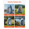 image:imageVEVOR Camping Shower Tent 1 Room Portable Privacy Tent Changing Room with Ground Stakes Ropes Carry Bag and Steel Poles 200D Oxford Fabric with Silver Coating for Camping Beach FishingBlue