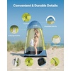 image:imageVEVOR Camping Shower Tent 1 Room Portable Privacy Tent Changing Room with Ground Stakes Ropes Carry Bag and Steel Poles 200D Oxford Fabric with Silver Coating for Camping Beach FishingGreen  Blue