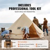 image:imageVEVOR Canvas Tent Bell Yurt 4 Seasons for Camping with Stove Jack Breathable Holds up to 4 People Family Camping Outdoor Hunting Party3m98ft
