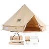 image:imageVEVOR Canvas Tent Bell Yurt 4 Seasons for Camping with Stove Jack Breathable Holds up to 4 People Family Camping Outdoor Hunting Party3m98ft