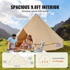 image:imageVEVOR Canvas Tent Bell Yurt 4 Seasons for Camping with Stove Jack Breathable Holds up to 4 People Family Camping Outdoor Hunting Party3m98ft