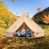 image:imageVEVOR Canvas Tent Bell Yurt 4 Seasons for Camping with Stove Jack Breathable Holds up to 4 People Family Camping Outdoor Hunting Party3m98ft