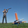 image:imageVEVOR Clay Pigeon Thrower Automatic Skeet and Trap Launcher with Adjustable Angle amp Foot Pedal for Clays Throwing Shooting SportsBlueOrange