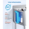 image:imageVEVOR Commercial Ice Bin19 Inch Stainless Steel Ice Chest with Sliding Lid and Bottle Holders Cooler Cart Cocktail Unit for Bar Restaurant Pub NSF Certified48 x 19 x 33
