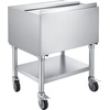 image:imageVEVOR Commercial Ice Bin19 Inch Stainless Steel Ice Chest with Sliding Lid and Bottle Holders Cooler Cart Cocktail Unit for Bar Restaurant Pub NSF Certified24 x 19 x 35