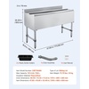 image:imageVEVOR Commercial Ice Bin19 Inch Stainless Steel Ice Chest with Sliding Lid and Bottle Holders Cooler Cart Cocktail Unit for Bar Restaurant Pub NSF Certified48 x 19 x 33