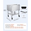 image:imageVEVOR Commercial Ice Bin19 Inch Stainless Steel Ice Chest with Sliding Lid and Bottle Holders Cooler Cart Cocktail Unit for Bar Restaurant Pub NSF Certified24 x 19 x 35