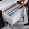 image:imageVEVOR Commercial Ice Bin19 Inch Stainless Steel Ice Chest with Sliding Lid and Bottle Holders Cooler Cart Cocktail Unit for Bar Restaurant Pub NSF Certified30 x 19 x 33