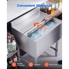 image:imageVEVOR Commercial Ice Bin19 Inch Stainless Steel Ice Chest with Sliding Lid and Bottle Holders Cooler Cart Cocktail Unit for Bar Restaurant Pub NSF Certified24 x 19 x 33
