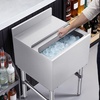 image:imageVEVOR Commercial Ice Bin19 Inch Stainless Steel Ice Chest with Sliding Lid and Bottle Holders Cooler Cart Cocktail Unit for Bar Restaurant Pub NSF Certified18 x 19 x 33