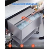 image:imageVEVOR Commercial Ice Bin19 Inch Stainless Steel Ice Chest with Sliding Lid and Bottle Holders Cooler Cart Cocktail Unit for Bar Restaurant Pub NSF Certified36 x 19 x 35