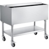 image:imageVEVOR Commercial Ice Bin19 Inch Stainless Steel Ice Chest with Sliding Lid and Bottle Holders Cooler Cart Cocktail Unit for Bar Restaurant Pub NSF Certified36 x 19 x 35
