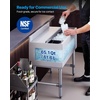 image:imageVEVOR Commercial Ice Bin19 Inch Stainless Steel Ice Chest with Sliding Lid and Bottle Holders Cooler Cart Cocktail Unit for Bar Restaurant Pub NSF Certified24 x 19 x 33