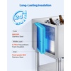 image:imageVEVOR Commercial Ice Bin19 Inch Stainless Steel Ice Chest with Sliding Lid and Bottle Holders Cooler Cart Cocktail Unit for Bar Restaurant Pub NSF Certified24 x 19 x 35