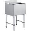 image:imageVEVOR Commercial Ice Bin19 Inch Stainless Steel Ice Chest with Sliding Lid and Bottle Holders Cooler Cart Cocktail Unit for Bar Restaurant Pub NSF Certified18 x 19 x 33