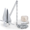 image:imageVEVOR Fluke Style Anchor KitHotDipped Galvanized Steel Fluke Anchor with 79 Chain13 lbs