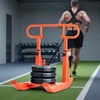 image:imageVEVOR Football Sleds and Chutes Weight Sled Football Training Pull Push Running Sled Fitness Workout Sled Push Gym Equipment Adjustable Height Handle Compatible 12 in Weight PlatesFullRange Handle