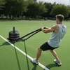image:imageVEVOR Football Sleds and Chutes Weight Sled Football Training Pull Push Running Sled Fitness Workout Sled Push Gym Equipment Adjustable Height Handle Compatible 12 in Weight PlatesDragging